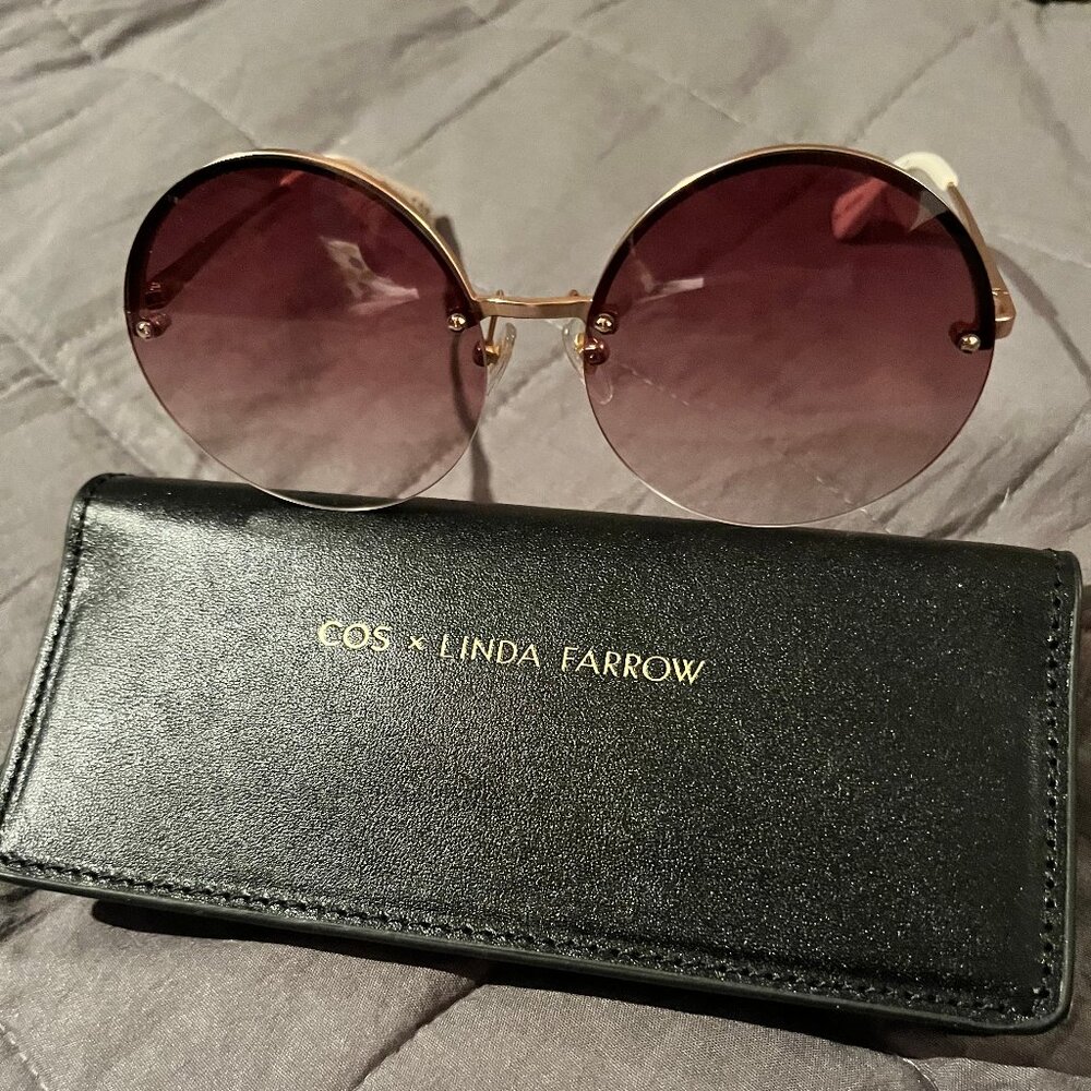 Linda Farrow - Cos  Orbit Sunglasses / Rose Gold